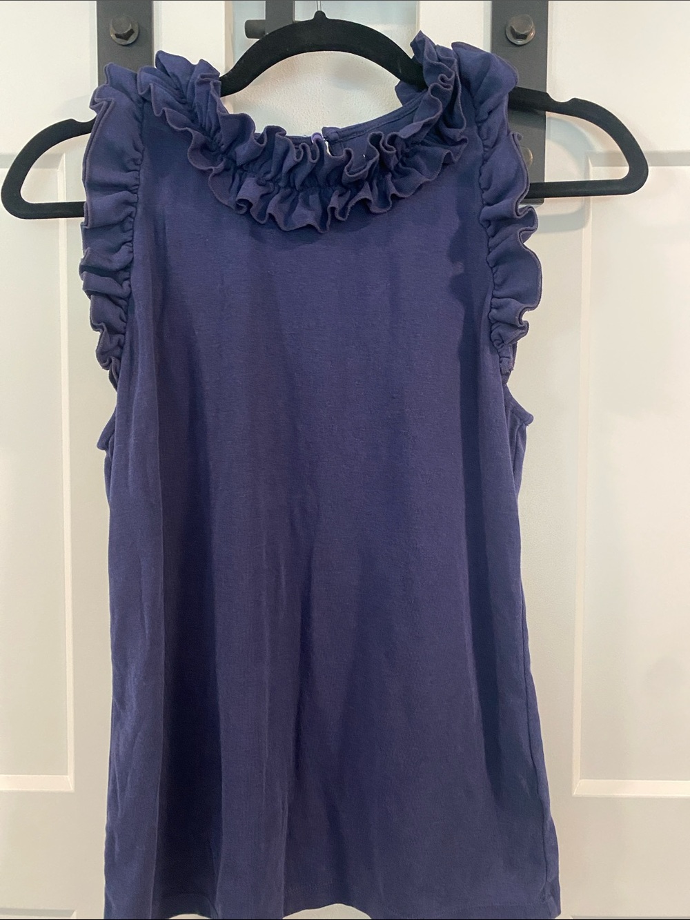 Lilly Pulitzer Navy Ruffle Neck Tank Size Medium